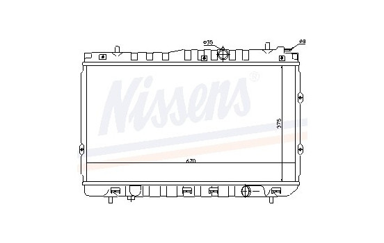 Radiator, engine cooling 66680 Nissens