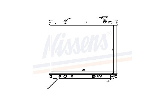 Radiator, engine cooling 66682 Nissens