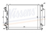 Radiator, engine cooling 66686 Nissens