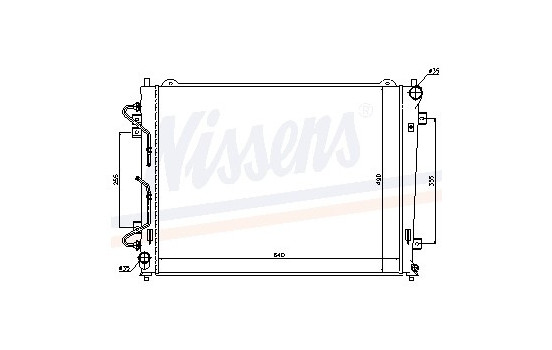 Radiator, engine cooling 66686 Nissens