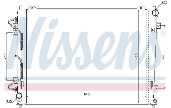 Radiator, engine cooling 66686 Nissens, Image 2