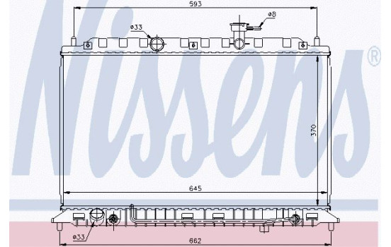 Radiator, engine cooling 66687 Nissens