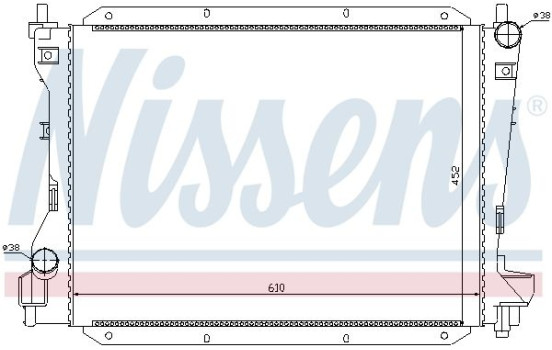 Radiator, engine cooling 66703 Nissens, Image 6