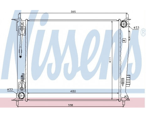 Radiator, engine cooling 66730 Nissens