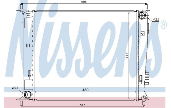 Radiator, engine cooling 66742 Nissens