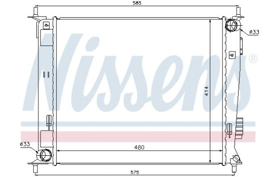 Radiator, engine cooling 66742 Nissens, Image 6