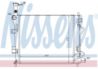 Radiator, engine cooling 66746 Nissens