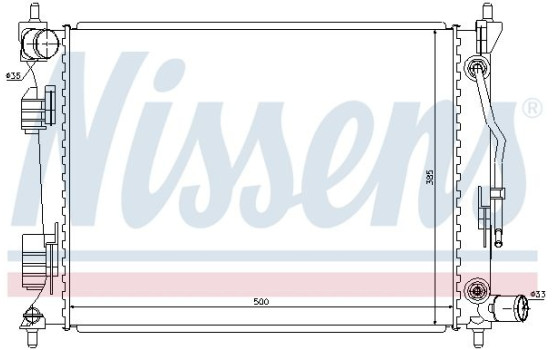 Radiator, engine cooling 66757 Nissens, Image 2