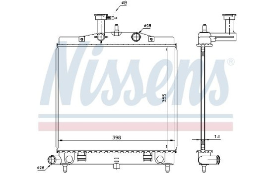 Radiator, engine cooling 66760 Nissens, Image 2