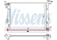 Radiator, engine cooling 66761 Nissens