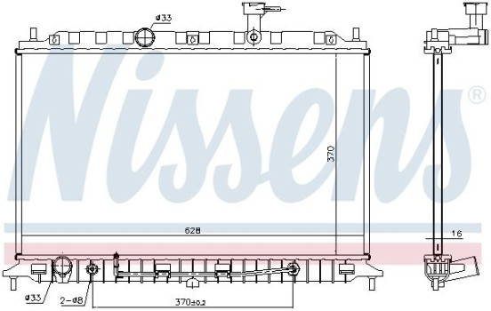 Radiator, engine cooling 66769 Nissens