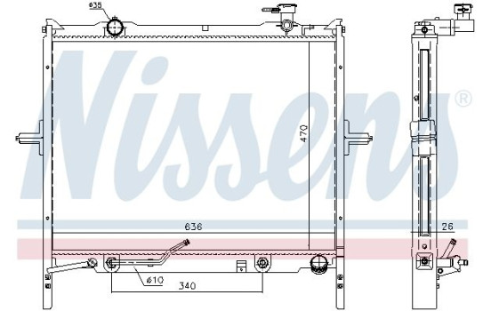 Radiator, engine cooling 66772 Nissens