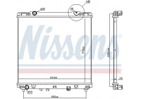 Radiator, engine cooling 66773 Nissens