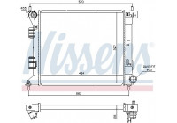Radiator, engine cooling 66775 Nissens