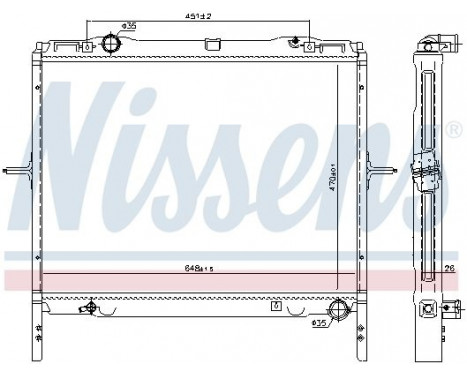 Radiator, engine cooling 66779 Nissens