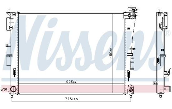 Radiator, engine cooling 66780 Nissens