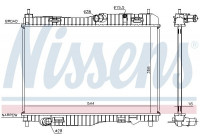 Radiator, engine cooling 66858 Nissens