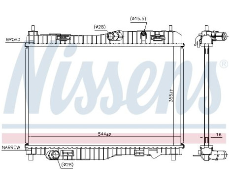 Radiator, engine cooling 66858 Nissens, Image 5