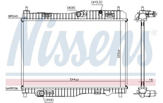 Radiator, engine cooling 66858 Nissens, Image 5