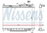 Radiator, engine cooling 66859 Nissens