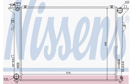 Radiator, engine cooling 66998 Nissens