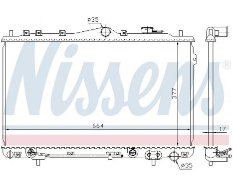 Radiator, engine cooling 67012 Nissens, Image 2