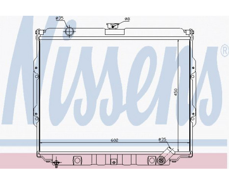 Radiator, engine cooling 67021 Nissens