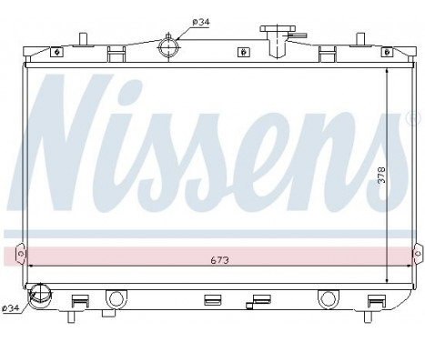 Radiator, engine cooling 67024 Nissens