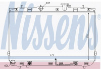 Radiator, engine cooling 67025 Nissens