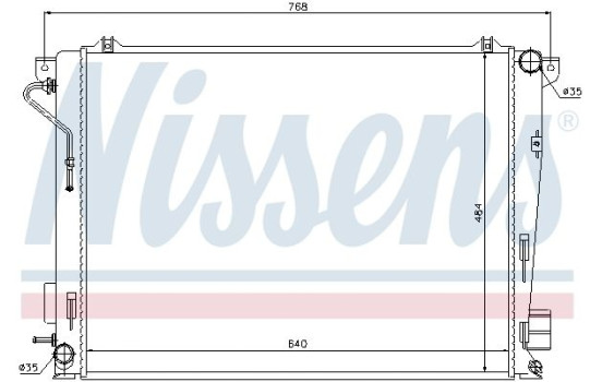 Radiator, engine cooling 67069 Nissens, Image 2