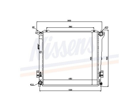 Radiator, engine cooling 67077 Nissens