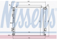 Radiator, engine cooling 67078 Nissens