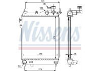 Radiator, engine cooling 67093 Nissens