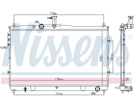 Radiator, engine cooling 67097 Nissens