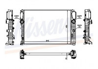 Radiator, engine cooling 67102A Nissens