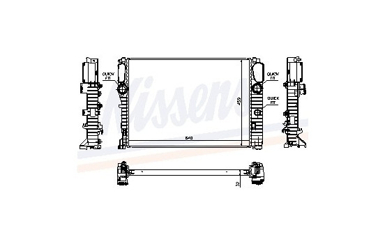 Radiator, engine cooling 67102A Nissens
