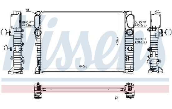 Radiator, engine cooling 67102A Nissens, Image 2
