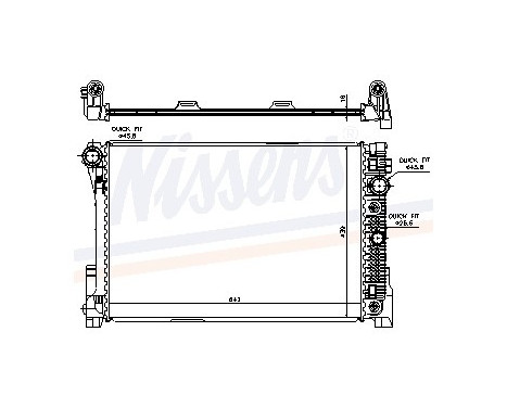 Radiator, engine cooling 67161 Nissens