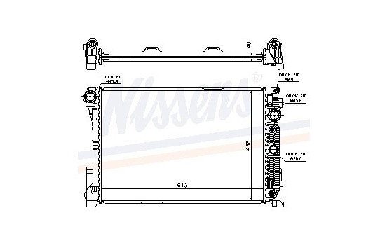 Radiator, engine cooling 67162 Nissens