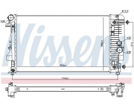 Radiator, engine cooling 67174 Nissens, Image 2