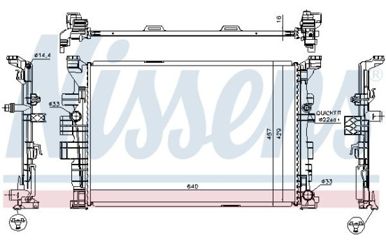 Radiator, engine cooling 67185 Nissens