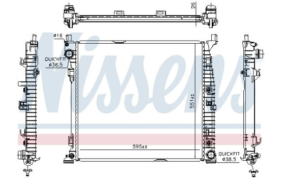 Radiator, engine cooling 67188 Nissens