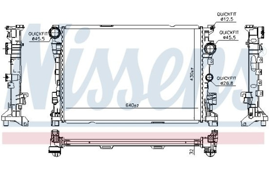 Radiator, engine cooling 67190 Nissens