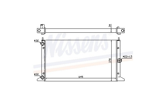 Radiator, engine cooling 67305 Nissens