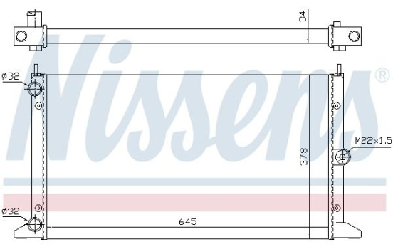 Radiator, engine cooling 67305 Nissens, Image 2