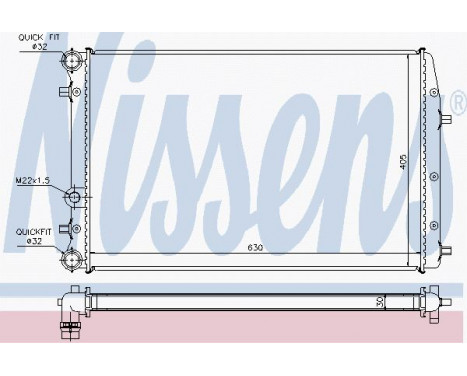 Radiator, engine cooling 67322 Nissens