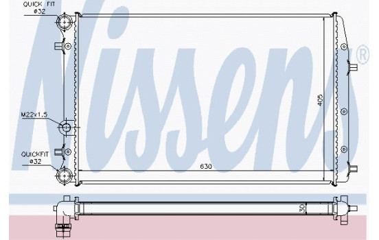 Radiator, engine cooling 67322 Nissens