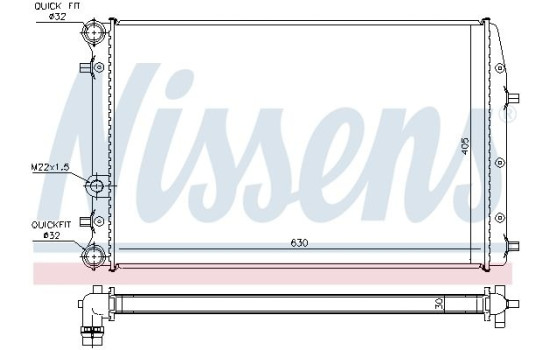 Radiator, engine cooling 67322 Nissens, Image 2
