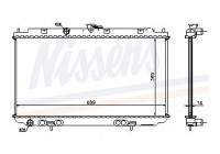 Radiator, engine cooling 67344A Nissens
