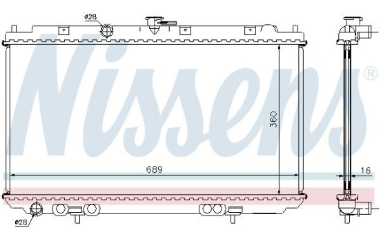 Radiator, engine cooling 67344A Nissens, Image 2